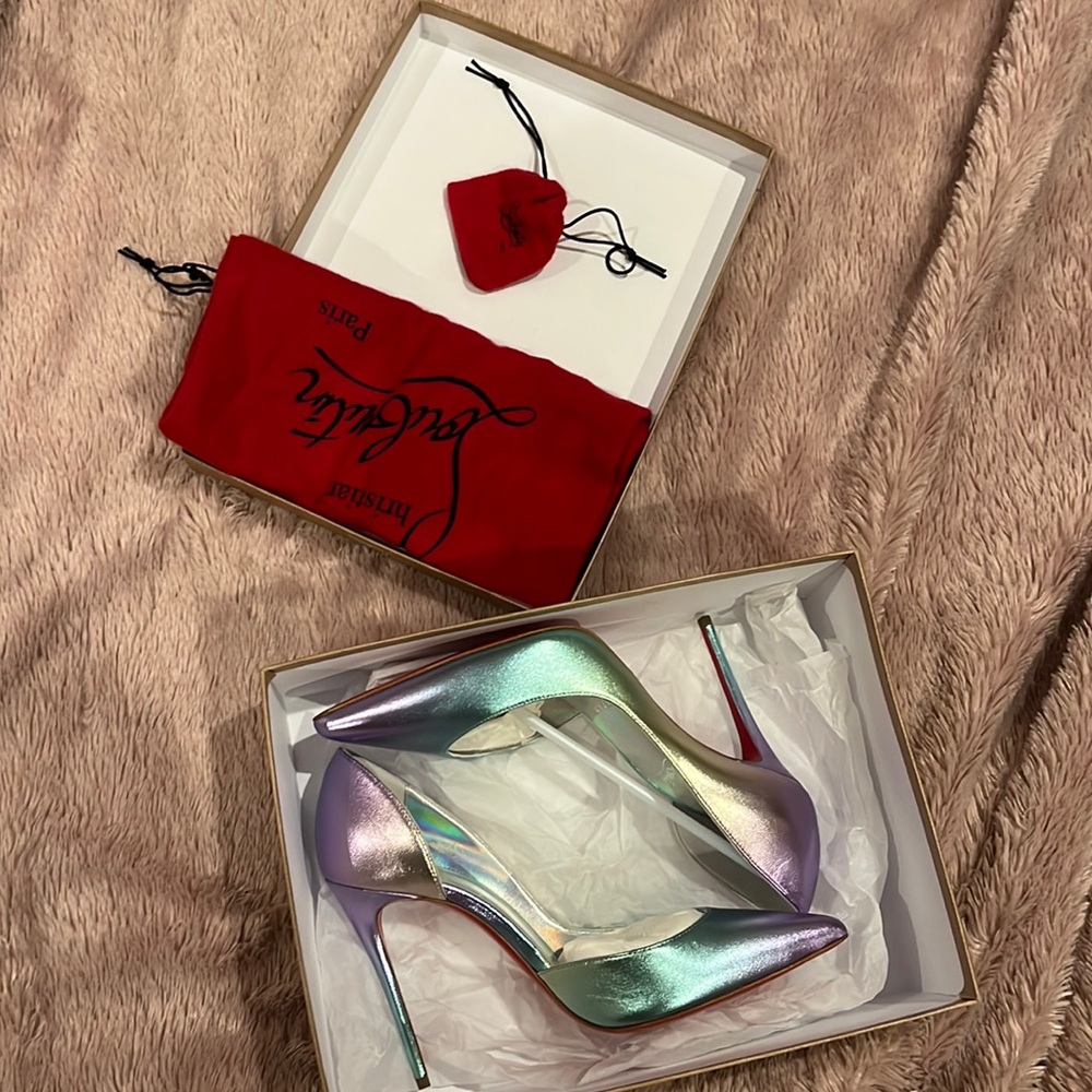 CHRISTIAN LOUBOUTIN IRIZA 100 LEATHER PUMP - Picture 3 of 8
